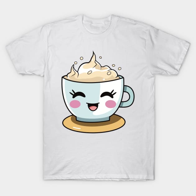 Cute Kawaii Cup of Coffee T-Shirt by micho2591